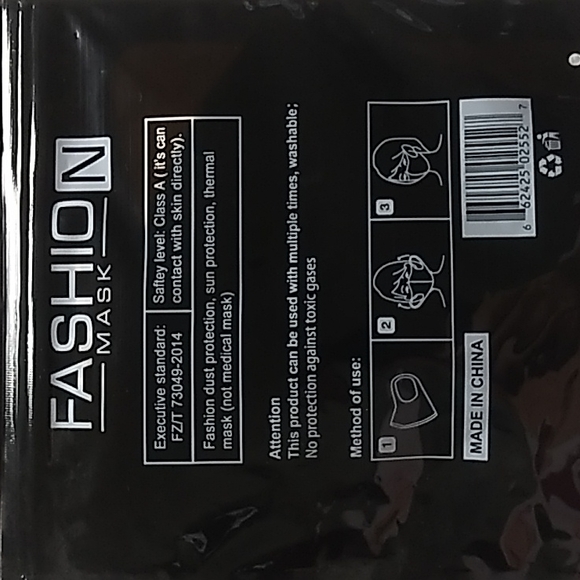 Texas Mask Non Medical in Black, Red, Blue & White with ear loops Brand new - Picture 3 of 3